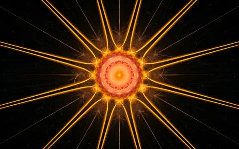 Digital generated image in the form of abstract geometric shapes of various s Stock Illustration