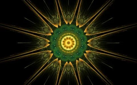 Digital generated image in the form of abstract geometric shapes of various s Stock Illustration