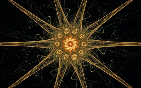 Digital generated image in the form of abstract geometric shapes of various s Stock Illustration