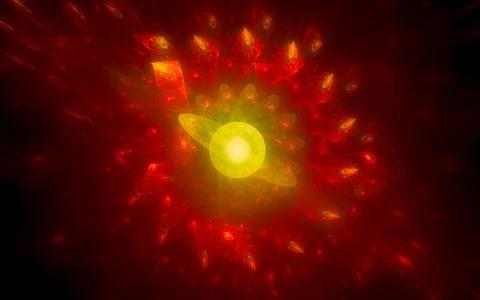 Digital generated image in the form of abstract geometric shapes of various s Stock Illustration