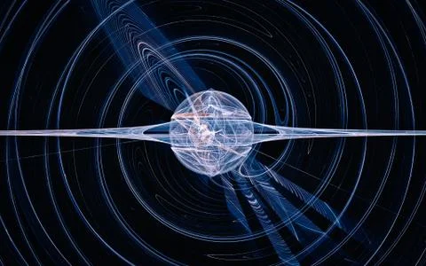 Digital generated image in the form of abstract geometric shapes of various s Stock Illustration