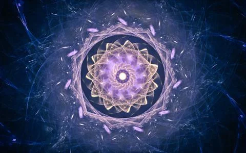 Digital generated image in the form of abstract geometric shapes of various s Stock Illustration