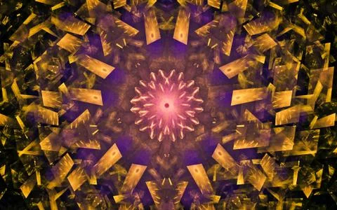 Digital generated image in the form of abstract geometric shapes of various s Stock Illustration