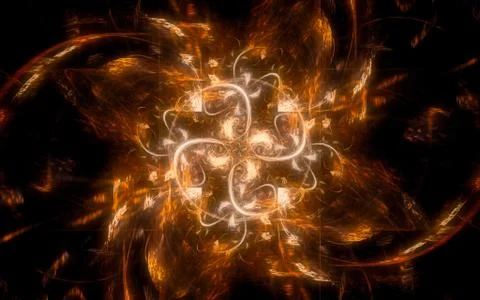 Digital generated image in the form of abstract geometric shapes of various s Stock Illustration