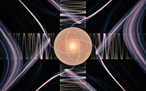 Digital generated image in the form of abstract geometric shapes of various s Stock Illustration