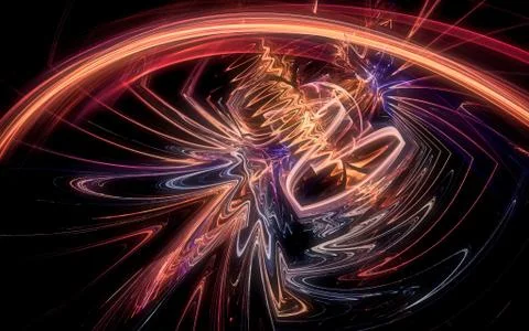 Digital generated image in the form of abstract geometric shapes of various s Illustrazione stock