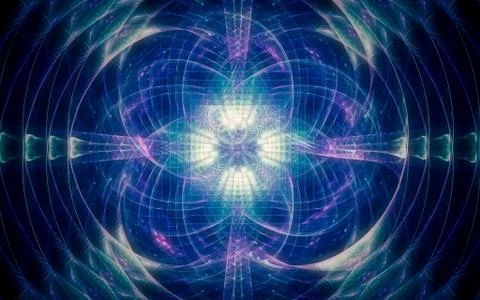 Digital generated image in the form of abstract geometric shapes of various s Stock Illustration