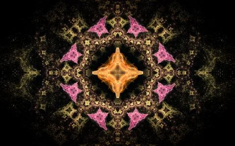 Digital generated image in the form of abstract geometric shapes of various s Stock Illustration