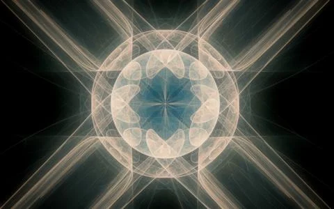 Digital generated image in the form of abstract geometric shapes of various s Stock Illustration