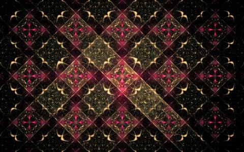 Digital generated image in the form of abstract geometric shapes of various s Stock Illustration