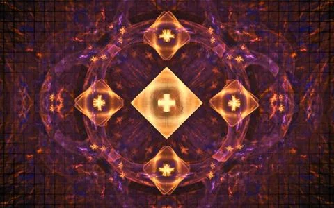 Digital generated image in the form of abstract geometric shapes of various s Stock Illustration