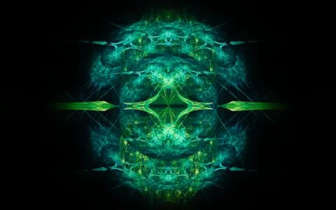 Digital generated image in the form of abstract geometric shapes of various s Stock Illustration