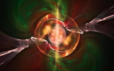 Digital generated image in the form of abstract geometric shapes of various s Stock Illustration