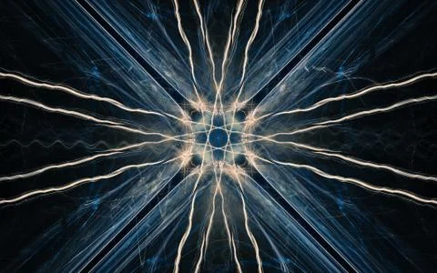 Digital generated image in the form of abstract geometric shapes of various s Stock Illustration