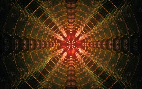 Digital generated image in the form of abstract geometric shapes of various s Stock Illustration