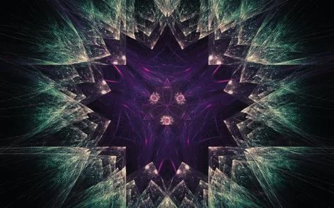 Digital generated image in the form of abstract geometric shapes of various s Stock Illustration