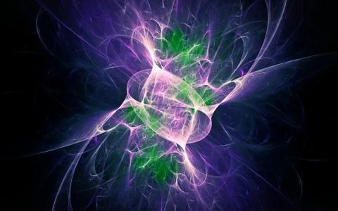 Digital generated image in the form of abstract geometric shapes of various Stock Illustration