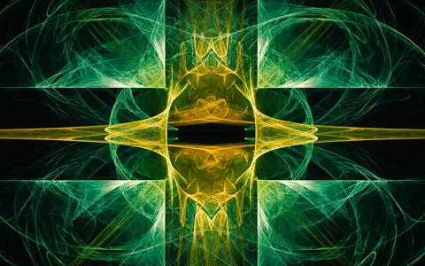 Digital generated image in the form of abstract geometric shapes of various s Stock Illustration