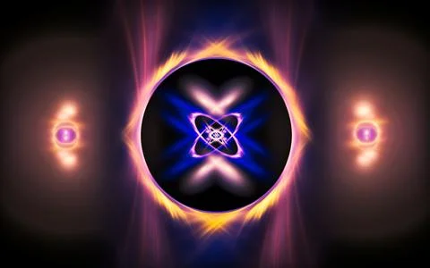 Digital generated image in the form of abstract geometric shapes of various s Stock Illustration