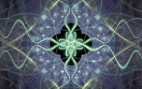 Digital generated image in the form of abstract geometric shapes of various s Stock Illustration