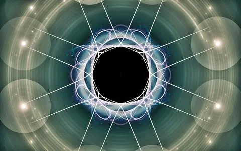 Digital generated image in the form of abstract geometric shapes of various s Stock Illustration