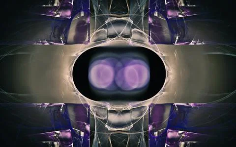 Digital generated image in the form of abstract geometric shapes of various s Stock Illustration