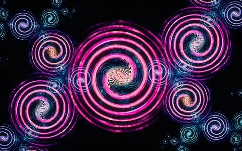 Digital generated image in the form of abstract geometric shapes of various s Stock Illustration