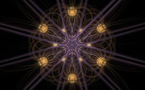 Digital generated image in the form of abstract geometric shapes of various s Stock Photos