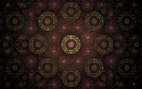 Digital generated image in the form of abstract geometric shapes of various s Stock Photos