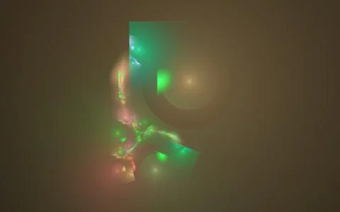 Digital generated image in the form of abstract geometric shapes of various s Stock Photos