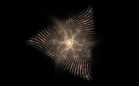 Digital generated image in the form of abstract geometric shapes of various s Stock Photos