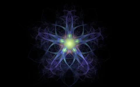 Digital generated image in the form of abstract geometric shapes of various s Stock Photos