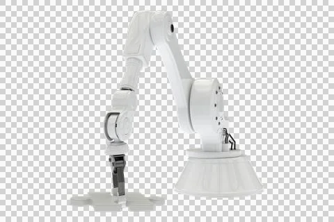Digital generated image of robot holding jigsaw piece 库存插图