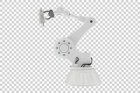 Digital generated image of robot holding game piece Stock Photos