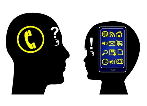 Digital Generation Gap Stock Illustration