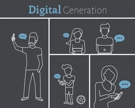 Digital generation Illustrazione stock