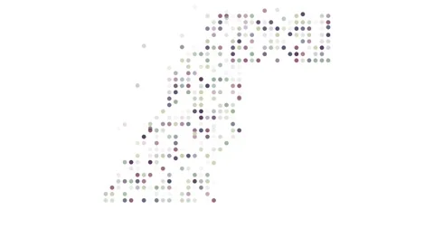 Digital generative dots form Ethiopia shape Stock Footage 314552418