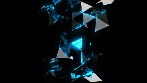 Digital Geometric Dark Polygonal Surface Waving Seamless 3d Animation. Stock Footage 295057672