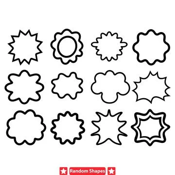 Digital Geometric Ensemble  Pixel perfect Vector Shapes for High tech and D.. Stock Illustration