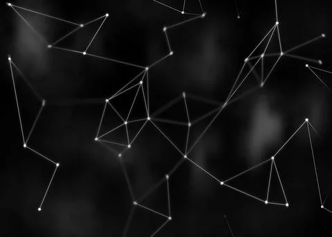 Digital geometric tech elements abstract background Illustrazione stock