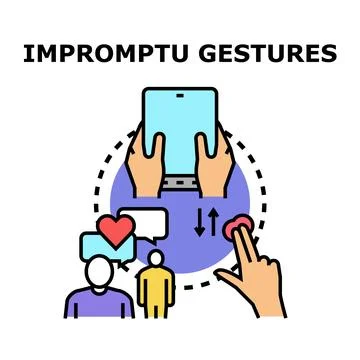 Digital gestures interacting social media concept vector Stock Illustration