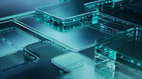 Digital Glass Block Background Stock Footage 281549323