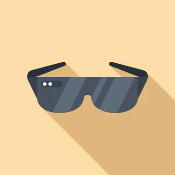 Digital glasses icon flat vector. Vr reality Stock Illustration