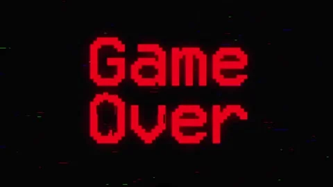 Digital glitch 8-bit pixel text animation with distortion effect looped Stock-Footage 303404627
