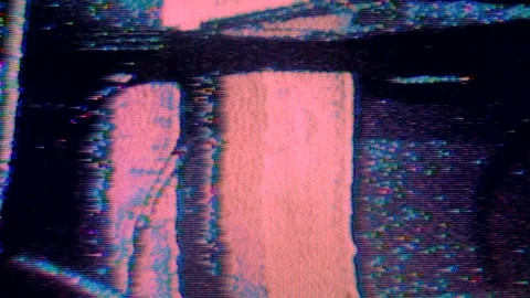 Digital glitch abstract digital distortion of bright hues in a visual data  Stock Footage 311563867