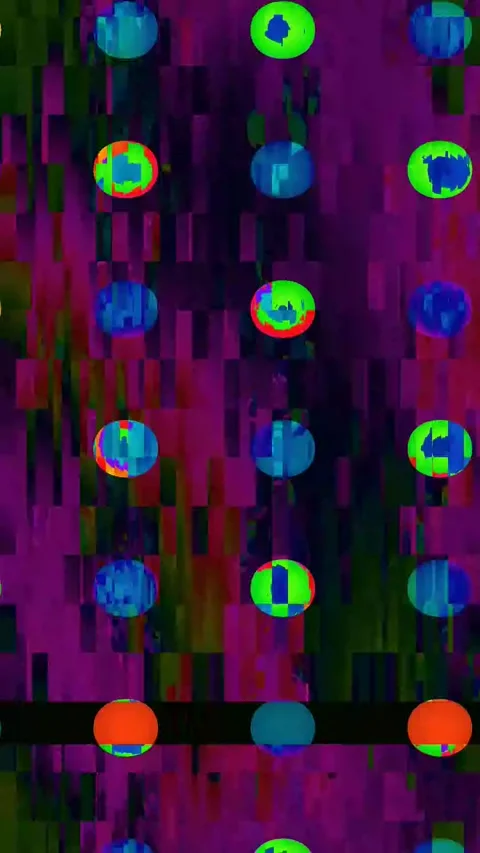 Digital Glitch Art 4K Vertical — VJ Overlay Distortion Loop Stock Footage 329801533