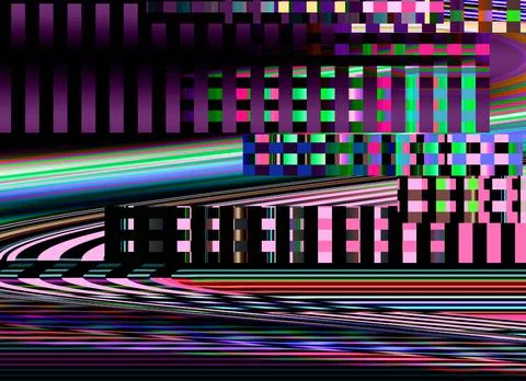 Digital Glitch background Grunge Computer screen error Retro pixel noise イラスト素材