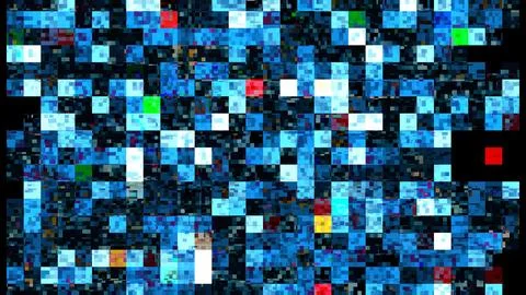 Digital glitch block noise corrupted signal error 4K Stock Illustration