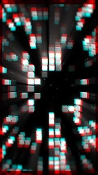 Digital Glitch Burst Abstract 3D Pixel Block Motion Background 스톡 일러스트
