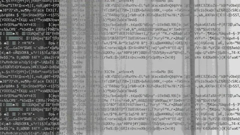 Digital glitch cyber attack program error noise Stock Footage 133706986